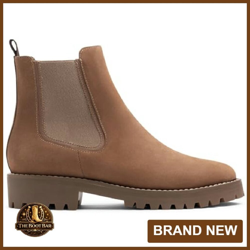 Leather Chelsea Boots Slip-On Ankle Boots Rugged Comfort Durable - Picture 5 of 8